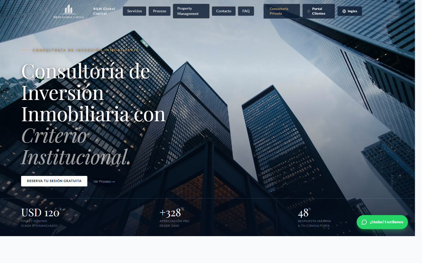 B&M Global Capital landing